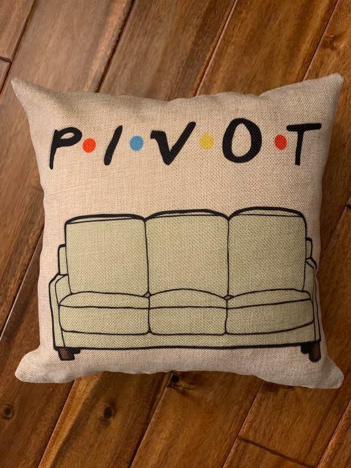 Pivot Pillow Friends Theme